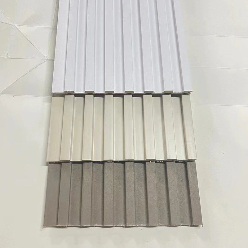 Grelha de fibra de WPC Placa decorativa para casa cinza branca com fácil instalação / baixa manutenção